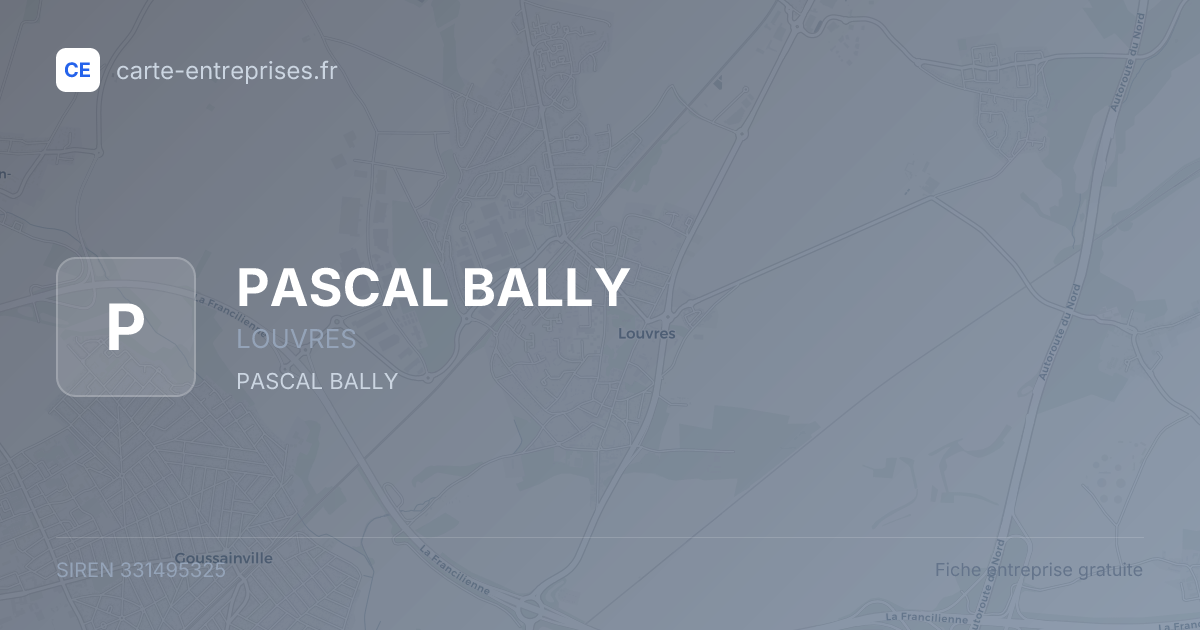 PASCAL BALLY — 331495325 — fiche entreprise