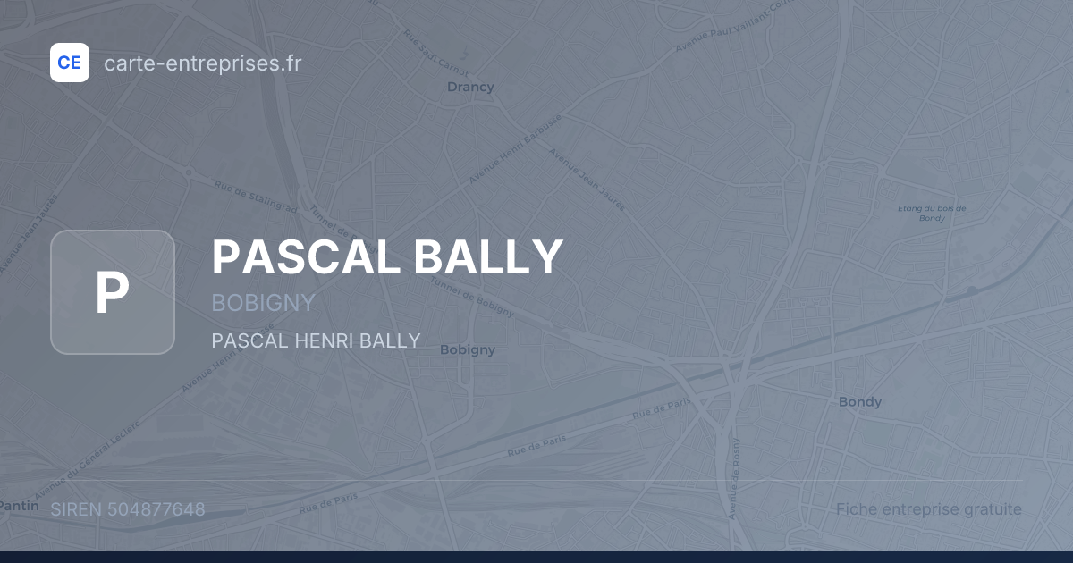 PASCAL BALLY — 504877648 — fiche entreprise