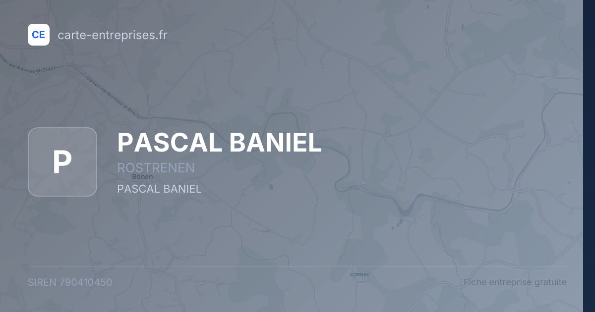 PASCAL BANIEL — 790410450 — fiche entreprise