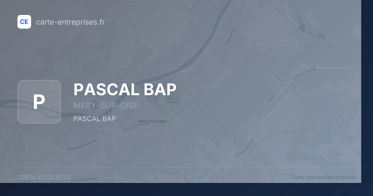 PASCAL BAP — 431308329 — fiche entreprise