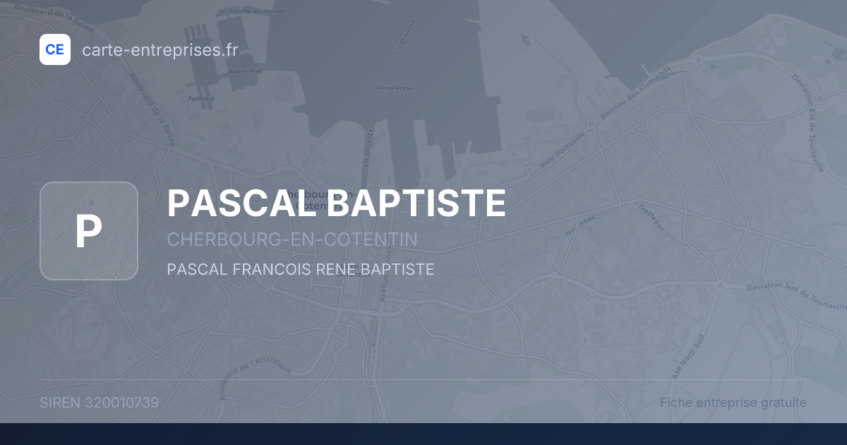 PASCAL BAPTISTE — 320010739 — fiche entreprise