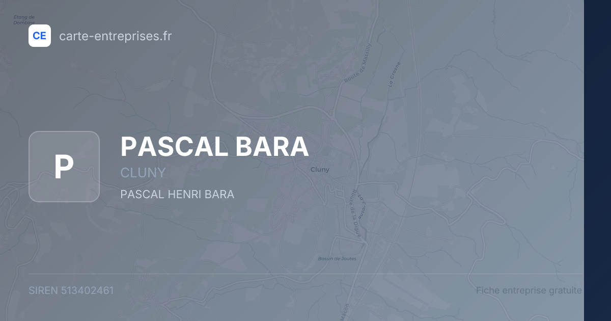 PASCAL BARA — 513402461 — fiche entreprise