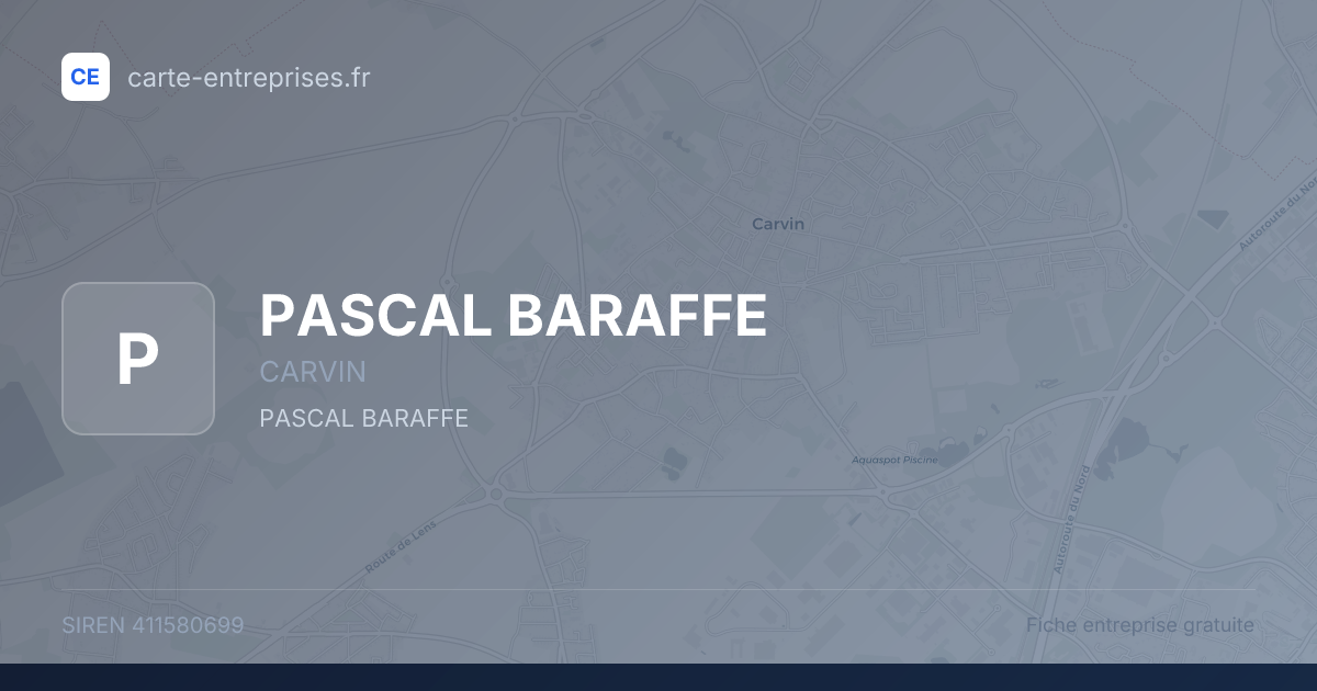 PASCAL BARAFFE — 411580699 — fiche entreprise