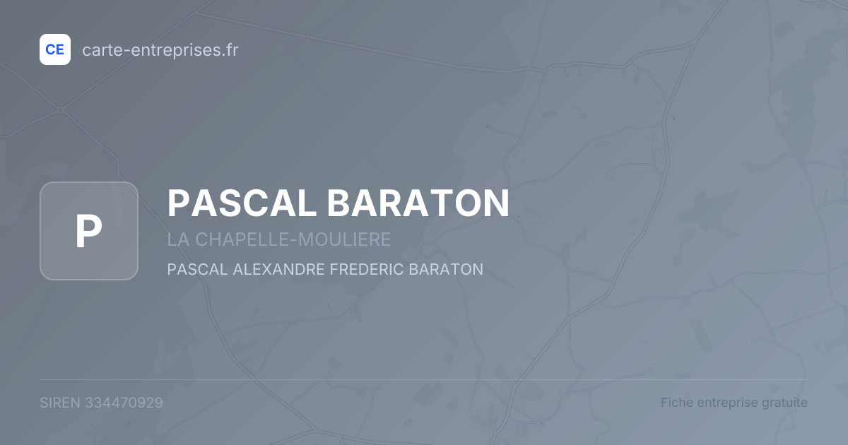 PASCAL BARATON — 334470929 — fiche entreprise