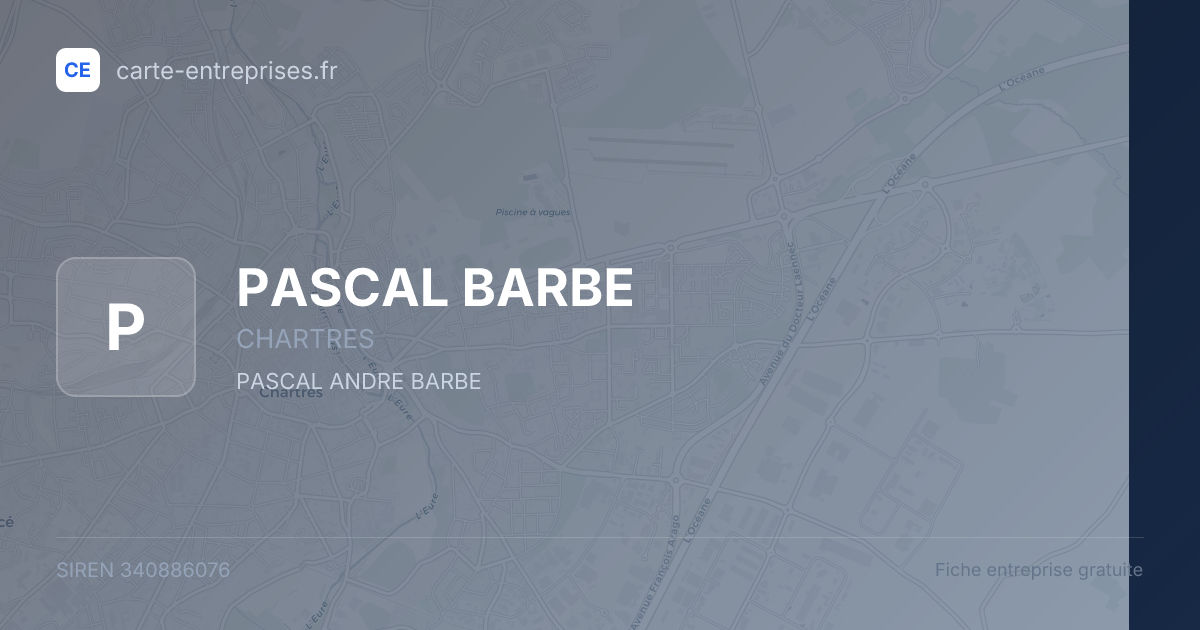 PASCAL BARBE — 340886076 — fiche entreprise