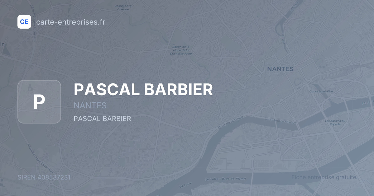 PASCAL BARBIER — 408537231 — fiche entreprise