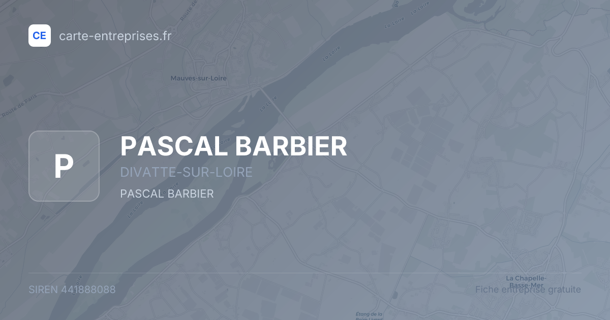 PASCAL BARBIER — 441888088 — fiche entreprise