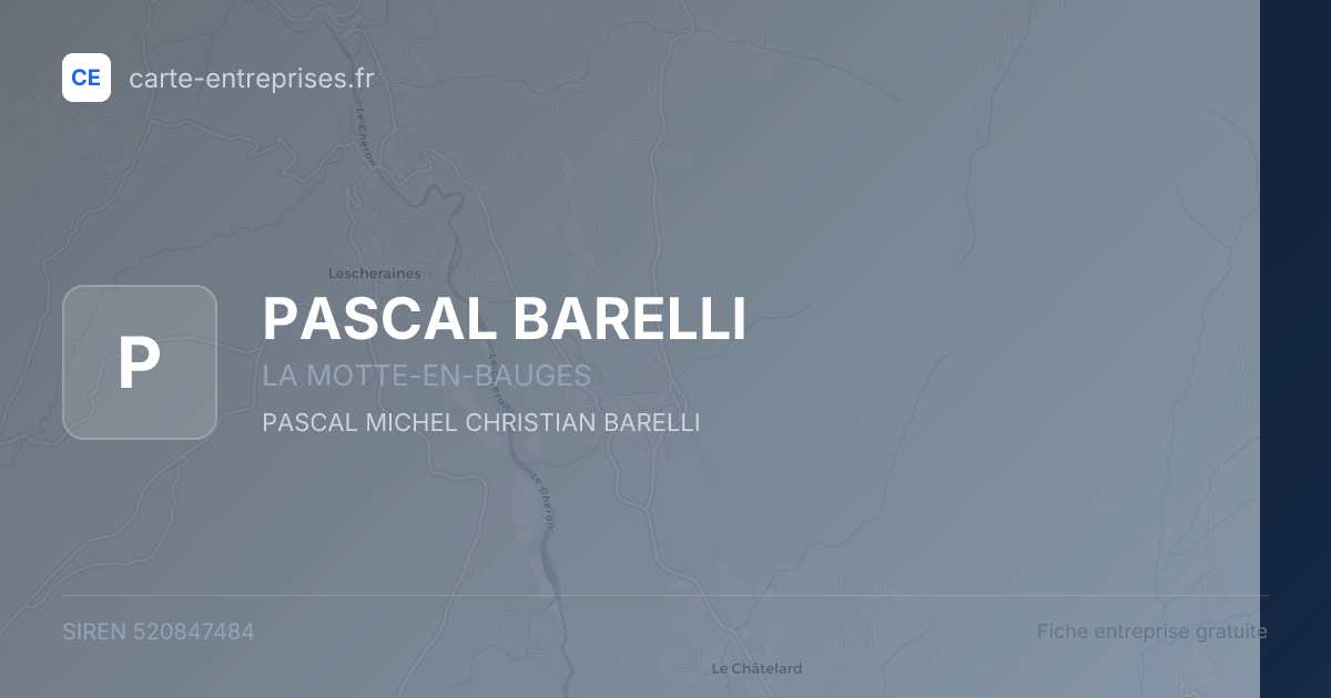 PASCAL BARELLI — 520847484 — fiche entreprise
