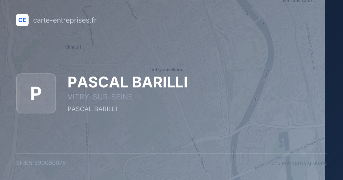 PASCAL BARILLI — 390080075 — fiche entreprise