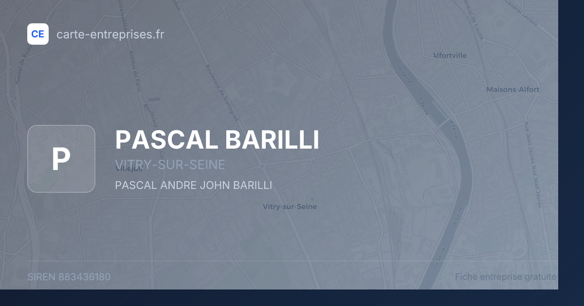PASCAL BARILLI — 883436180 — fiche entreprise