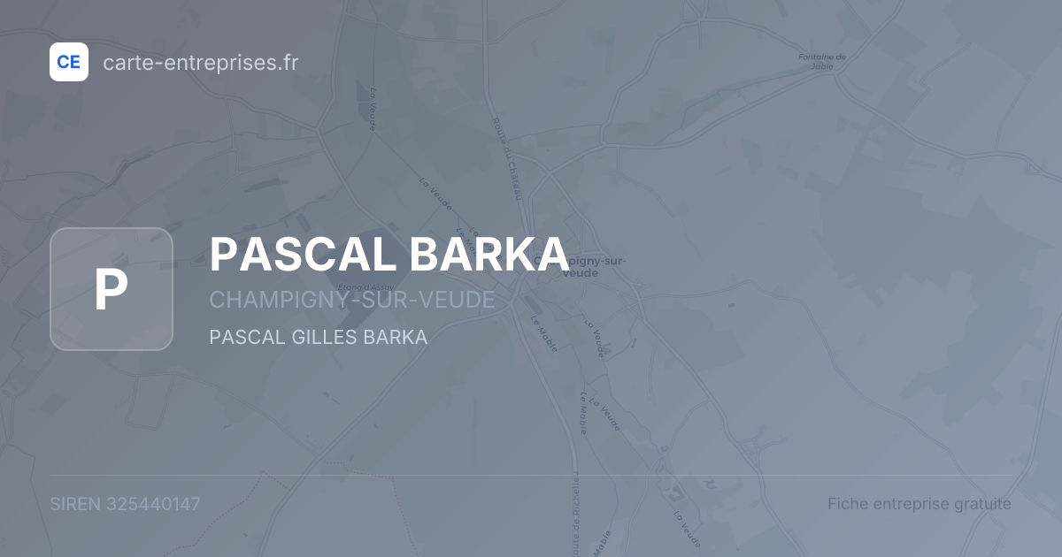 PASCAL BARKA — 325440147 — fiche entreprise