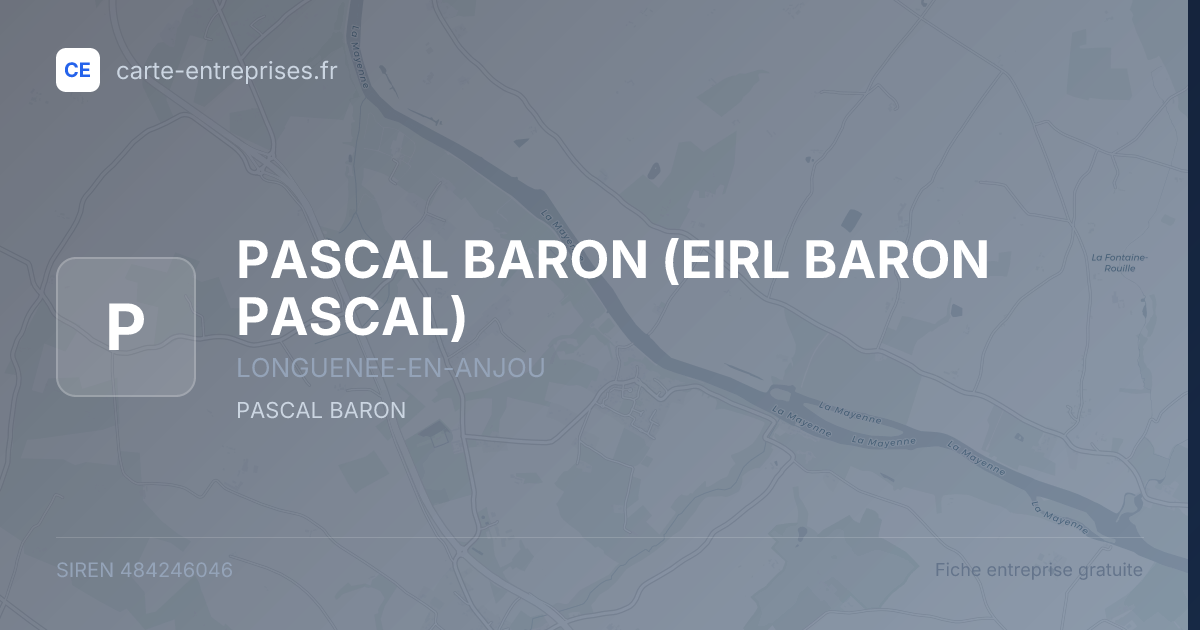 PASCAL BARON (EIRL BARON PASCAL) — 484246046 — fiche entreprise
