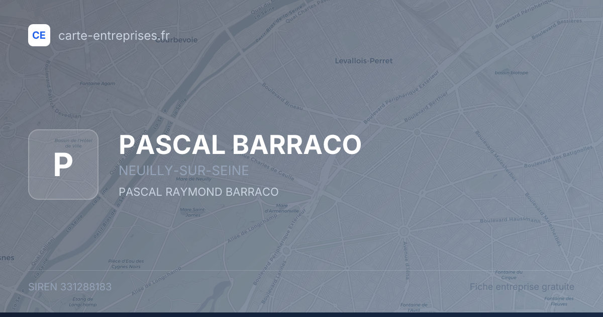 PASCAL BARRACO — 331288183 — fiche entreprise