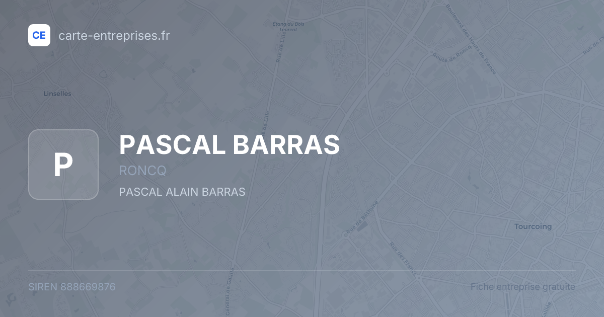 PASCAL BARRAS — 888669876 — fiche entreprise