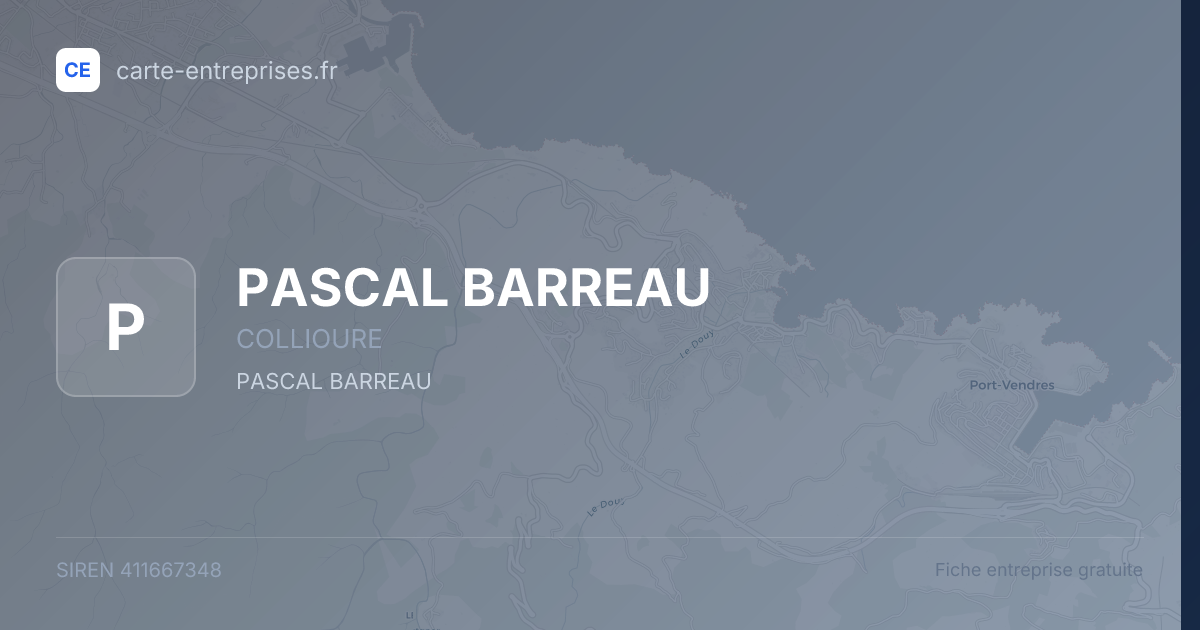 PASCAL BARREAU — 411667348 — fiche entreprise