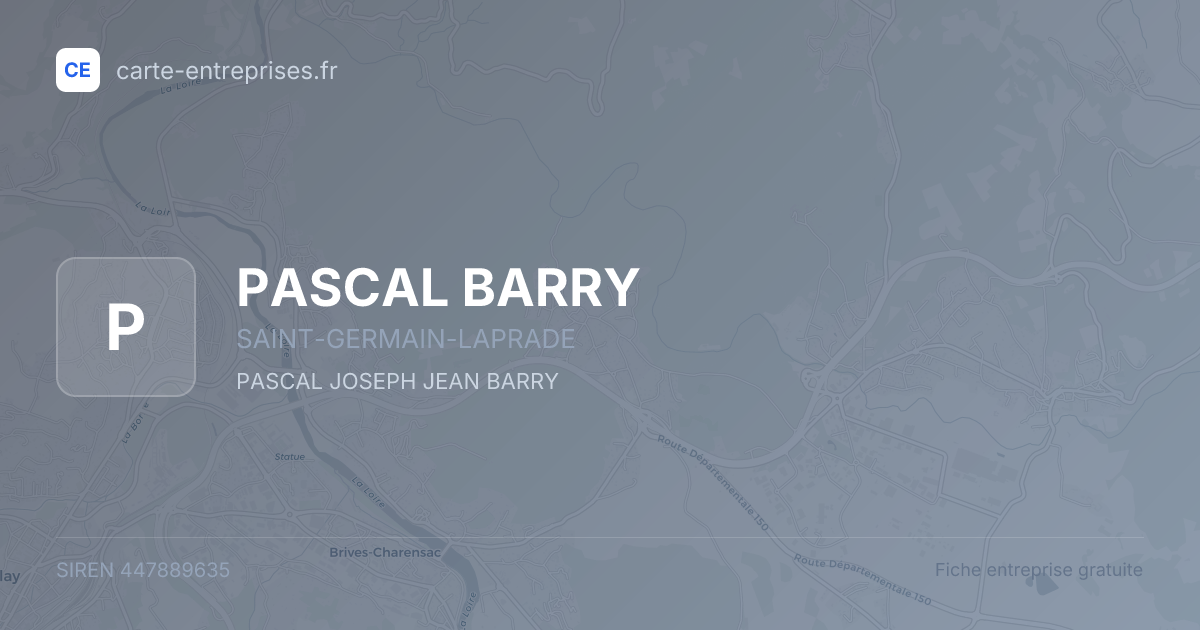 PASCAL BARRY — 447889635 — fiche entreprise