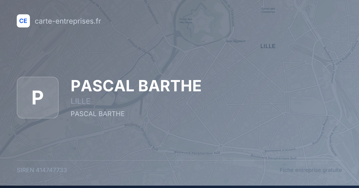PASCAL BARTHE — 414747733 — fiche entreprise