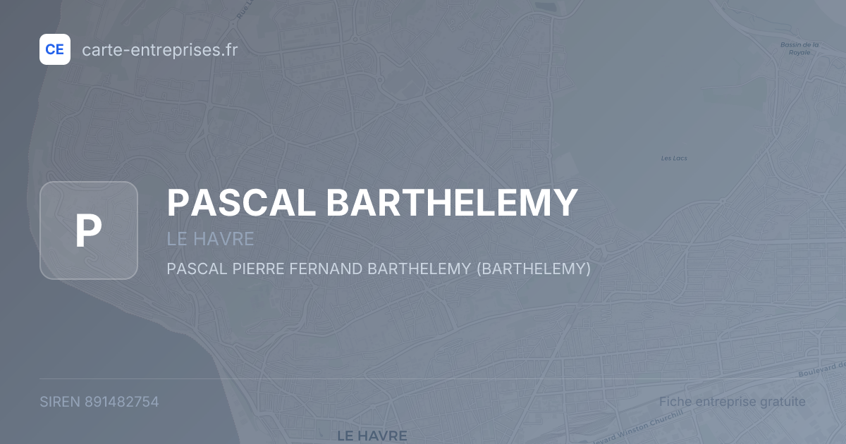 PASCAL BARTHELEMY — 891482754 — fiche entreprise