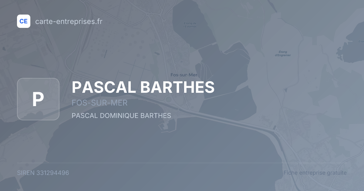 PASCAL BARTHES — 331294496 — fiche entreprise
