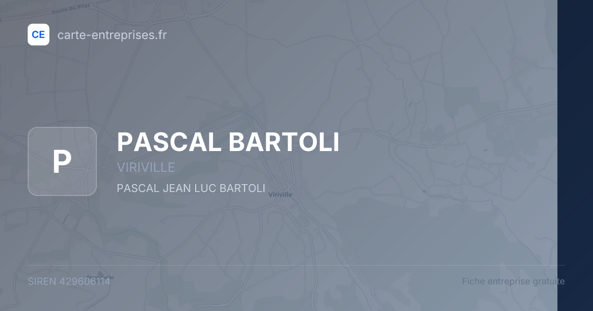 PASCAL BARTOLI — 429606114 — fiche entreprise