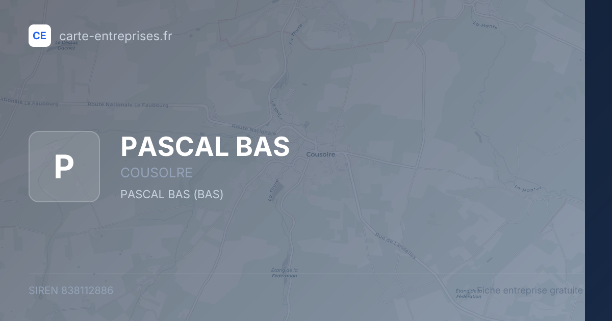 PASCAL BAS — 838112886 — fiche entreprise