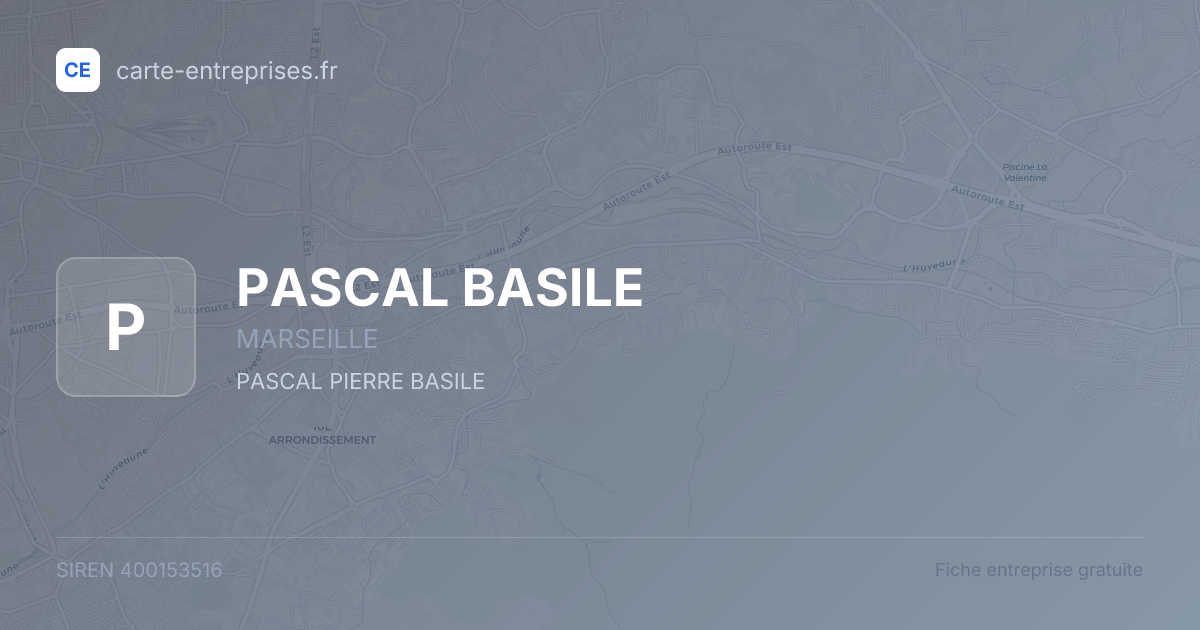 PASCAL BASILE — 400153516 — fiche entreprise