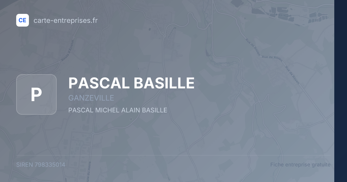 PASCAL BASILLE — 798335014 — fiche entreprise