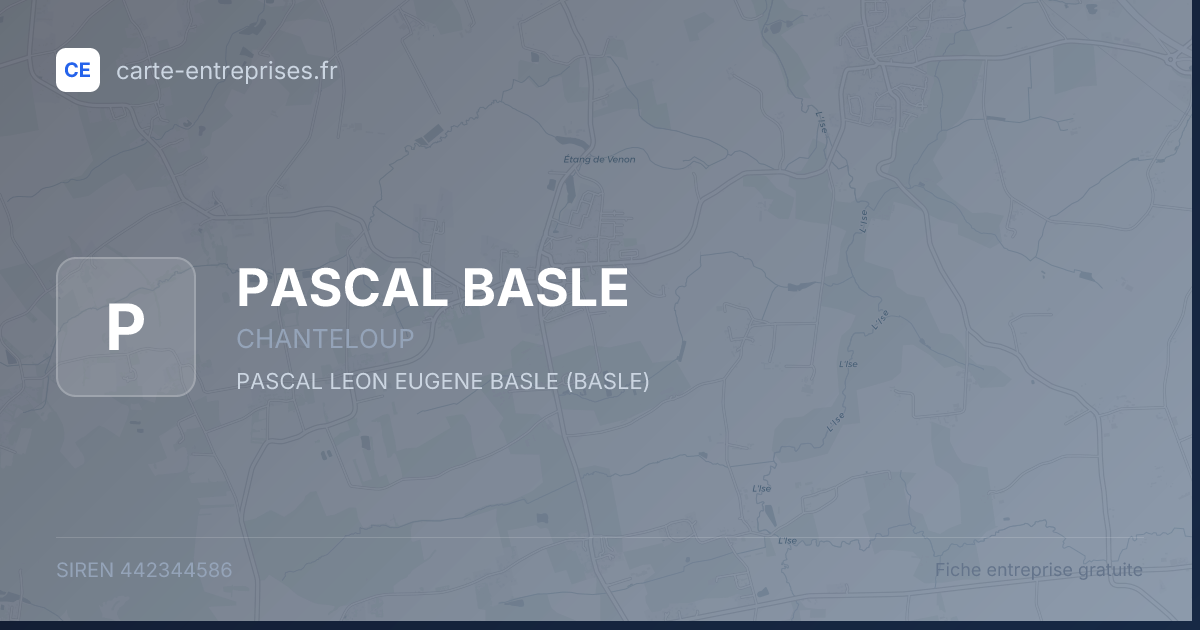 PASCAL BASLE — 442344586 — fiche entreprise
