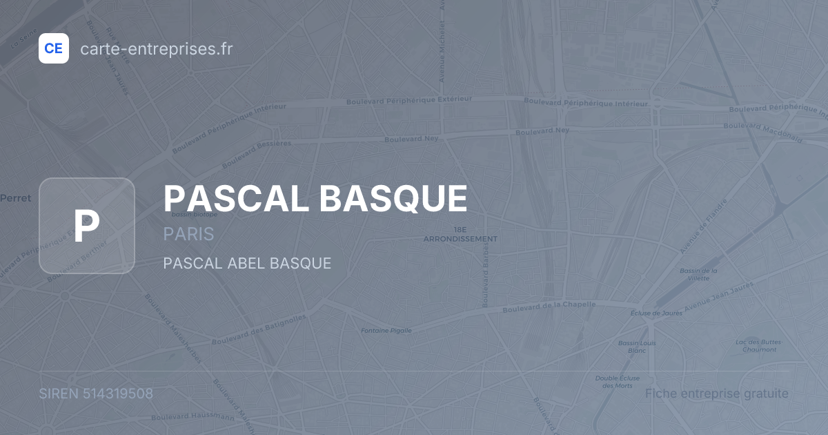 PASCAL BASQUE — 514319508 — fiche entreprise