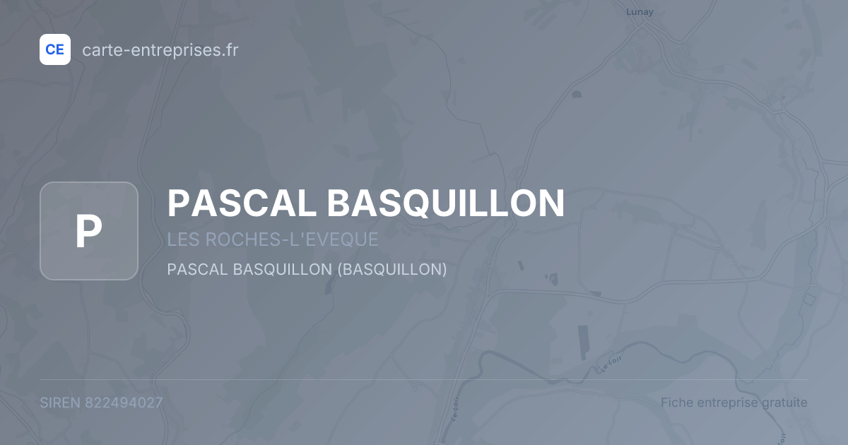 PASCAL BASQUILLON — 822494027 — fiche entreprise
