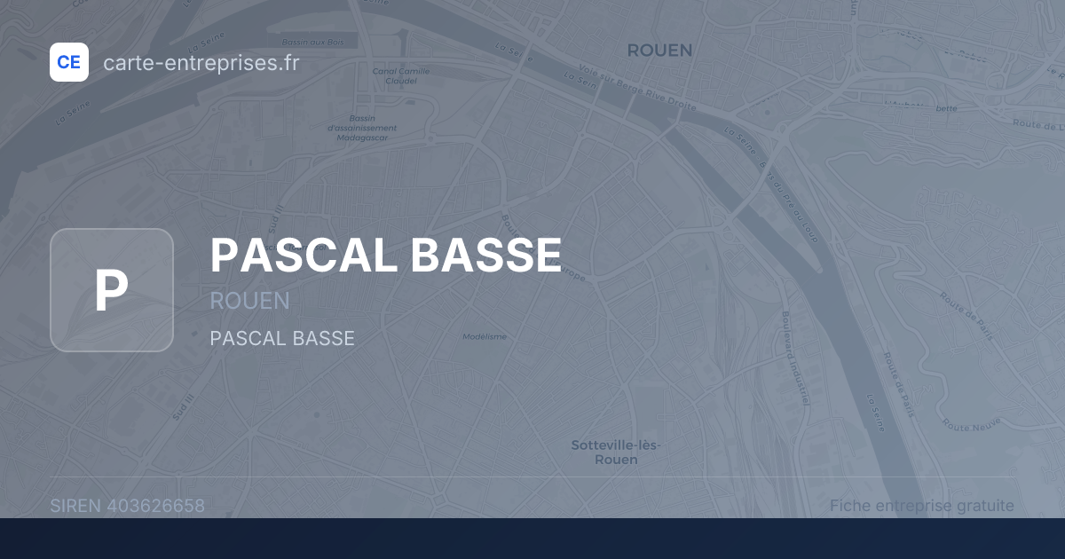 PASCAL BASSE — 403626658 — fiche entreprise
