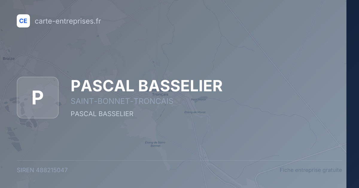 PASCAL BASSELIER — 488215047 — fiche entreprise