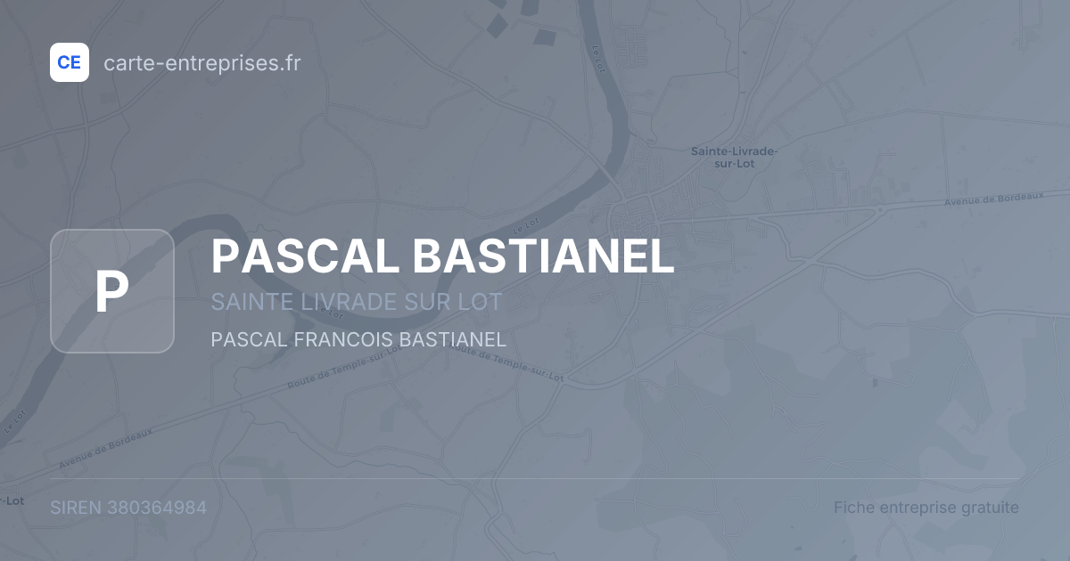 PASCAL BASTIANEL — 380364984 — fiche entreprise