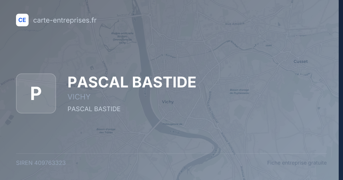 PASCAL BASTIDE — 409763323 — fiche entreprise