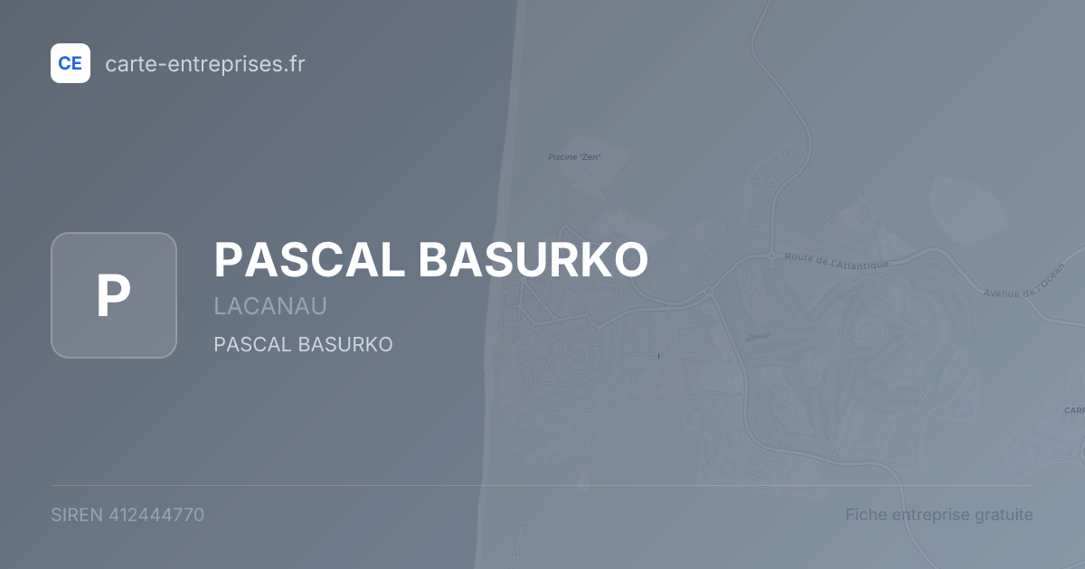 PASCAL BASURKO — 412444770 — fiche entreprise