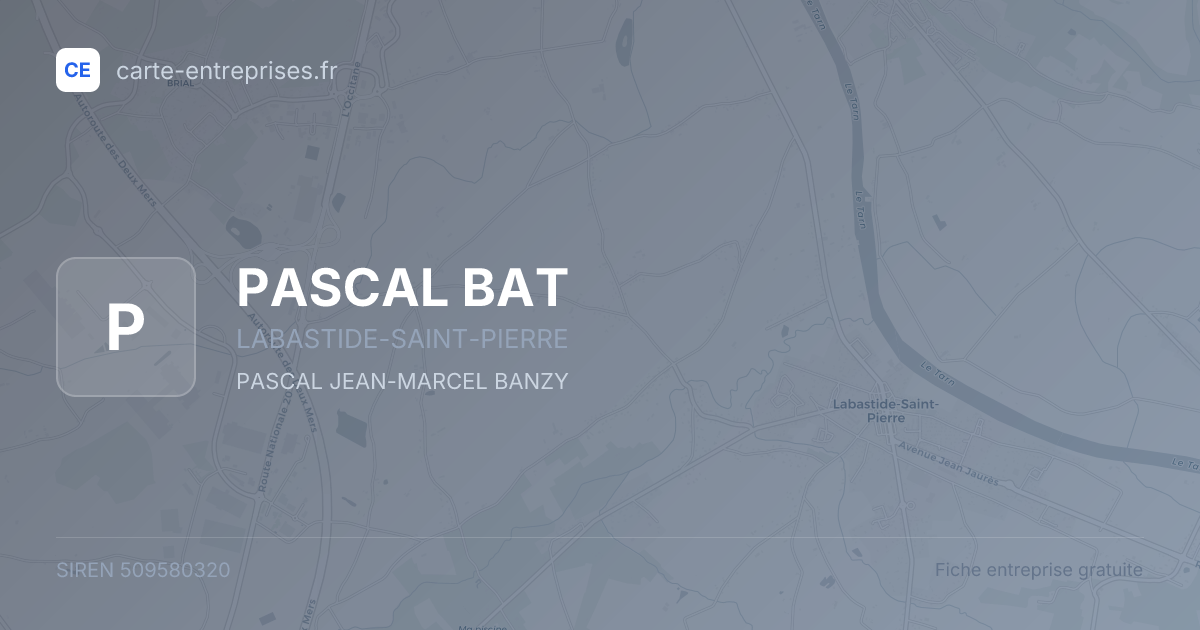 PASCAL BAT — 509580320 — fiche entreprise
