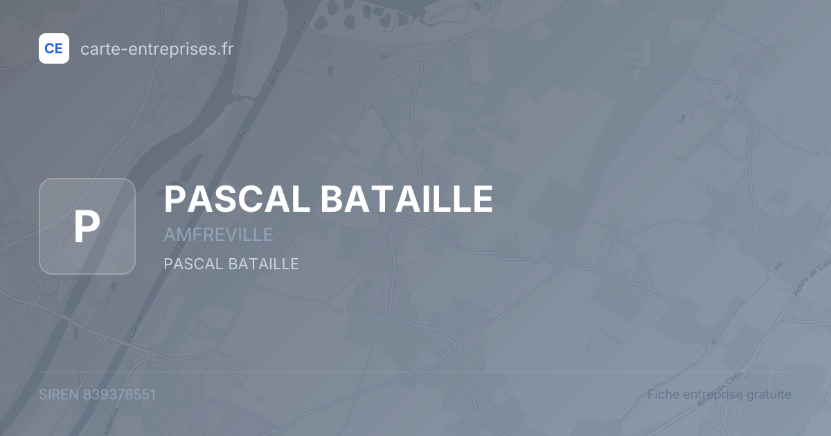 PASCAL BATAILLE — 839378551 — fiche entreprise