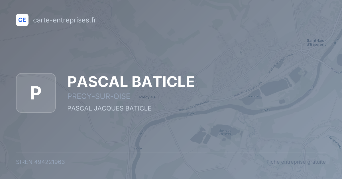 PASCAL BATICLE — 494221963 — fiche entreprise