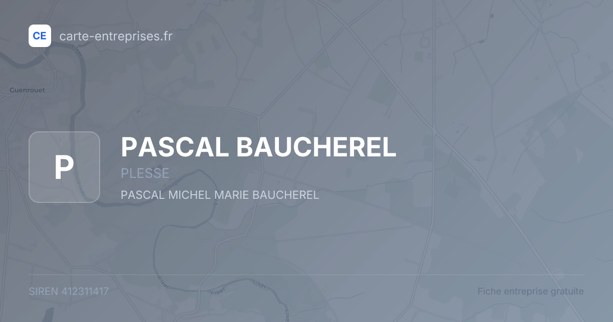 PASCAL BAUCHEREL — 412311417 — fiche entreprise