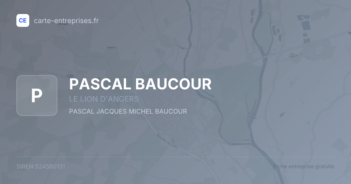PASCAL BAUCOUR — 524580131 — fiche entreprise