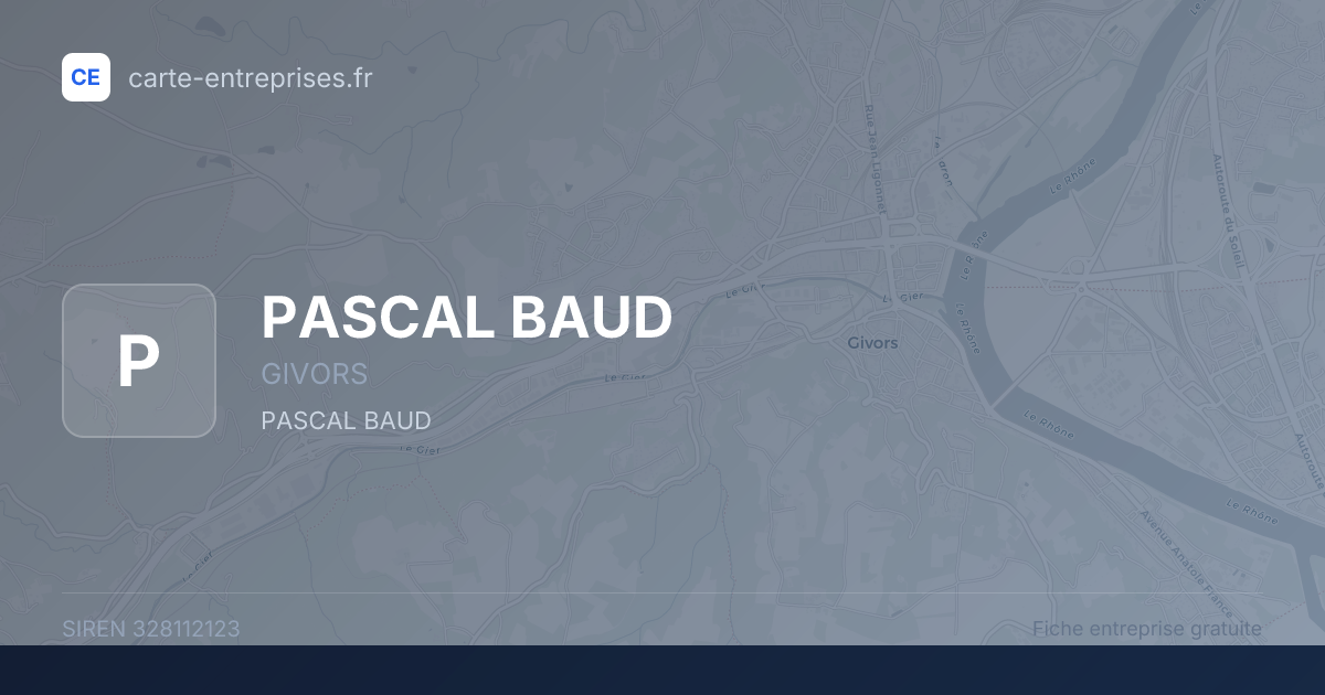 PASCAL BAUD — 328112123 — fiche entreprise