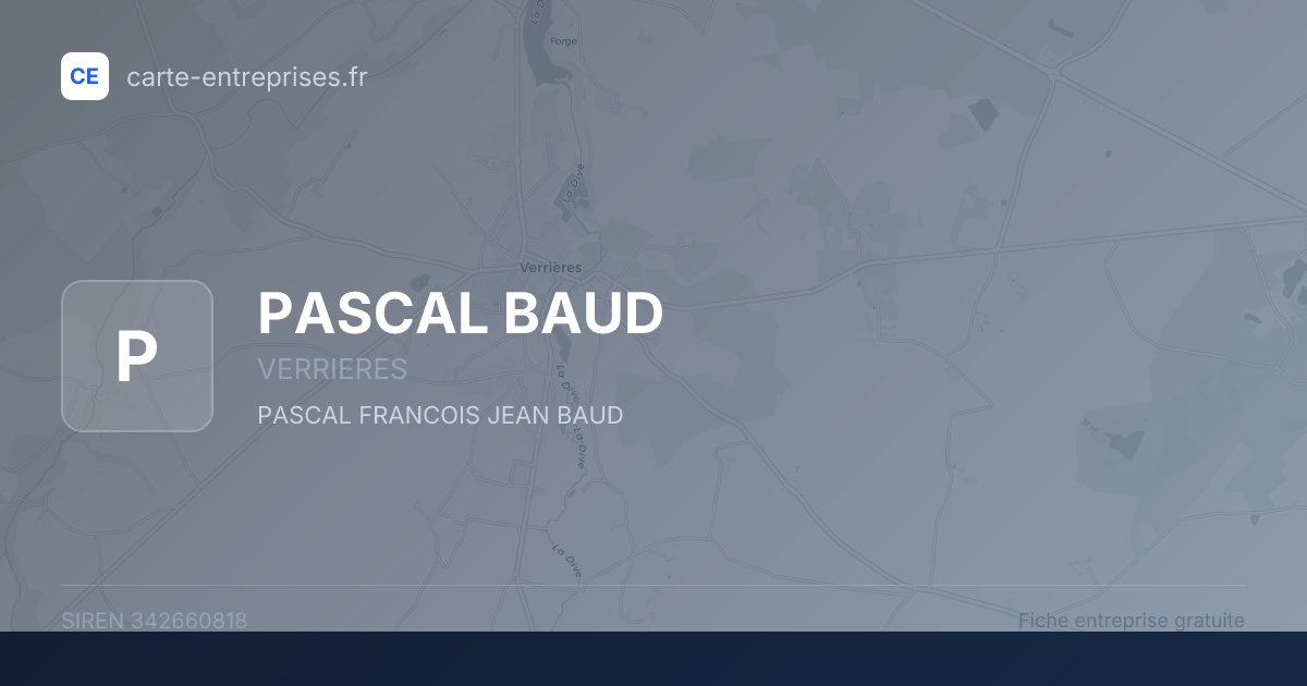 PASCAL BAUD — 342660818 — fiche entreprise