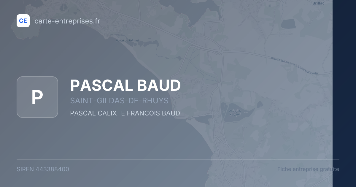 PASCAL BAUD — 443388400 — fiche entreprise