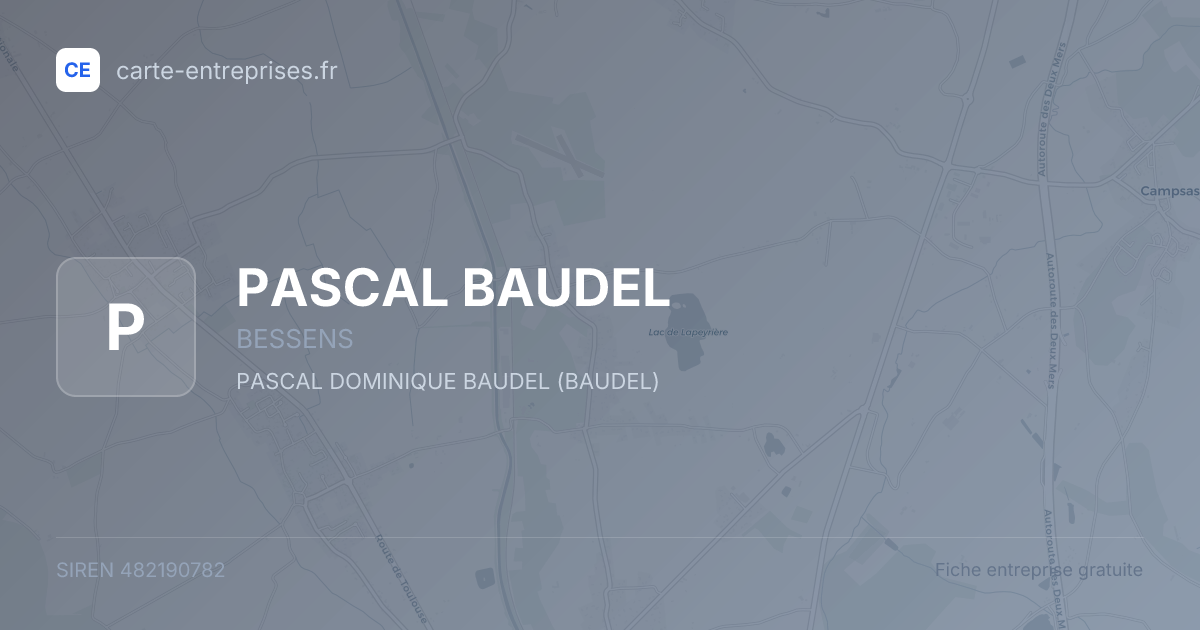 PASCAL BAUDEL — 482190782 — fiche entreprise
