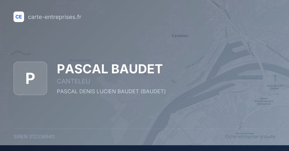 PASCAL BAUDET — 312338940 — fiche entreprise