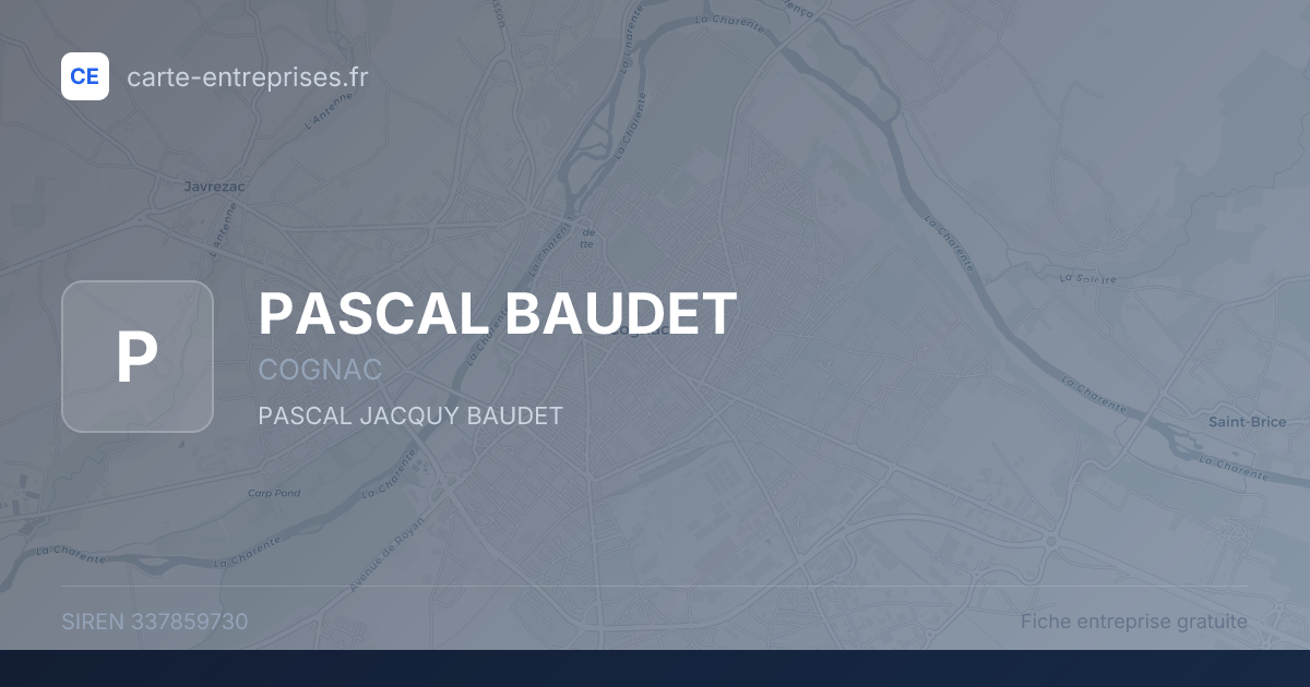 PASCAL BAUDET — 337859730 — fiche entreprise