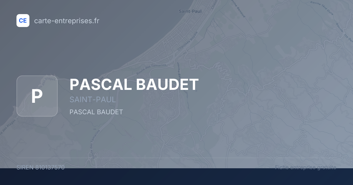 PASCAL BAUDET — 810137570 — fiche entreprise
