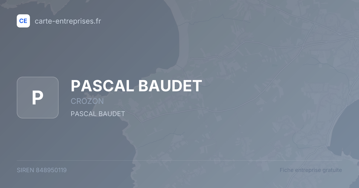 PASCAL BAUDET — 848950119 — fiche entreprise