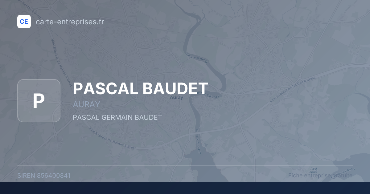 PASCAL BAUDET — 856400841 — fiche entreprise