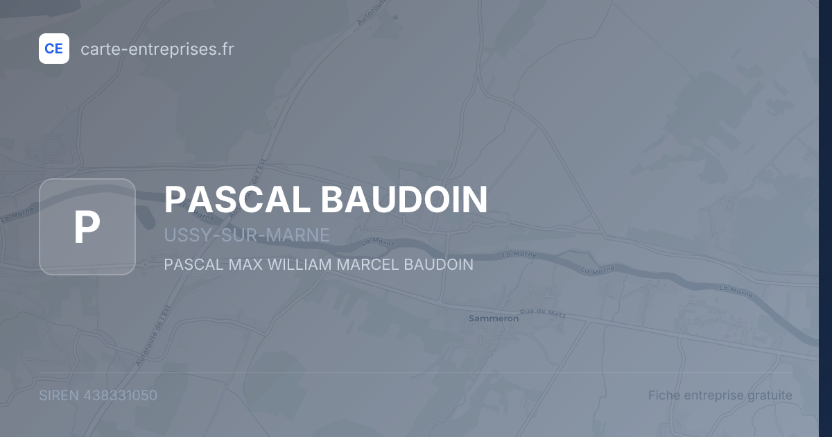 PASCAL BAUDOIN — 438331050 — fiche entreprise